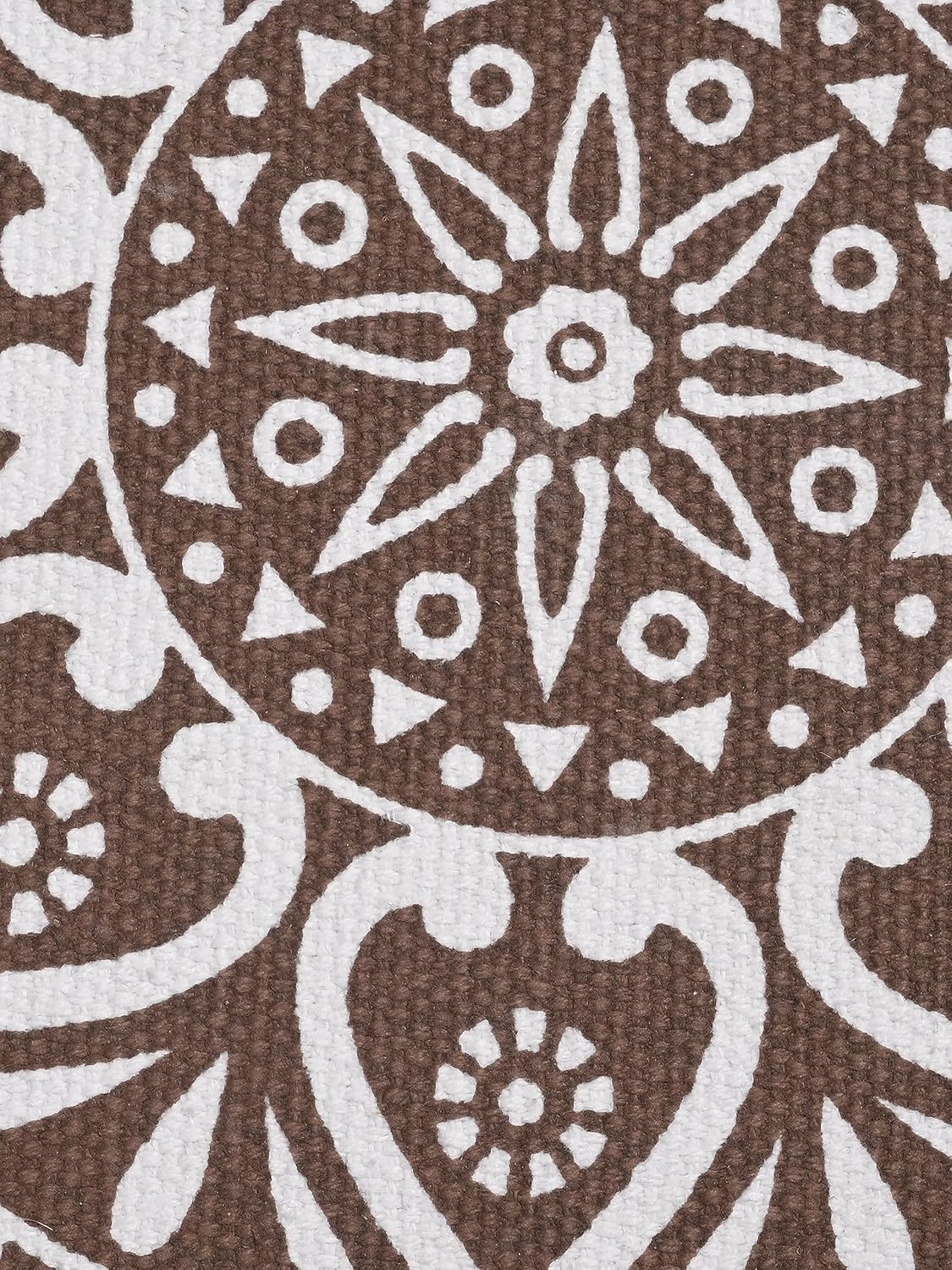 Jute & Cotton Crochet Antiskid Printed Round Table Mats, Set of 4 (38x38cm) | Heat Resistant Placemats for Dining & Home Decor