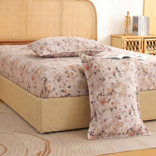 Bedsheet | Air Cotton Fade & Shrink | King Fitted, 3-Piece Pack