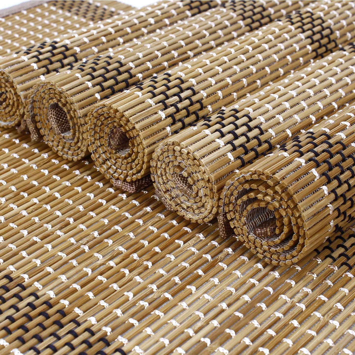 Heat Resistant Bamboo Table Mats Set of 6, 45x30cm | Easy Clean Dining Placemats, Kitchen Decor, Table Protection