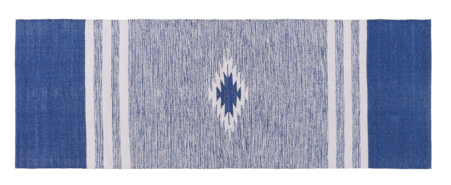 Hand Woven 100% Natural Cotton Rug 2x5 ft | Modern Designer Carpet Runner Bedroom Living Room