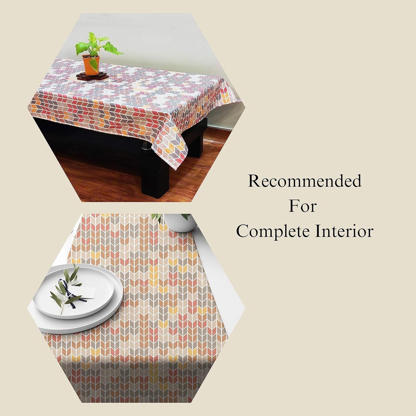 Geometrical Printed Poly Cotton 4 Seater Table & Bed Runner (13x60 Inches) | Home Decor, Dining, Bedroom