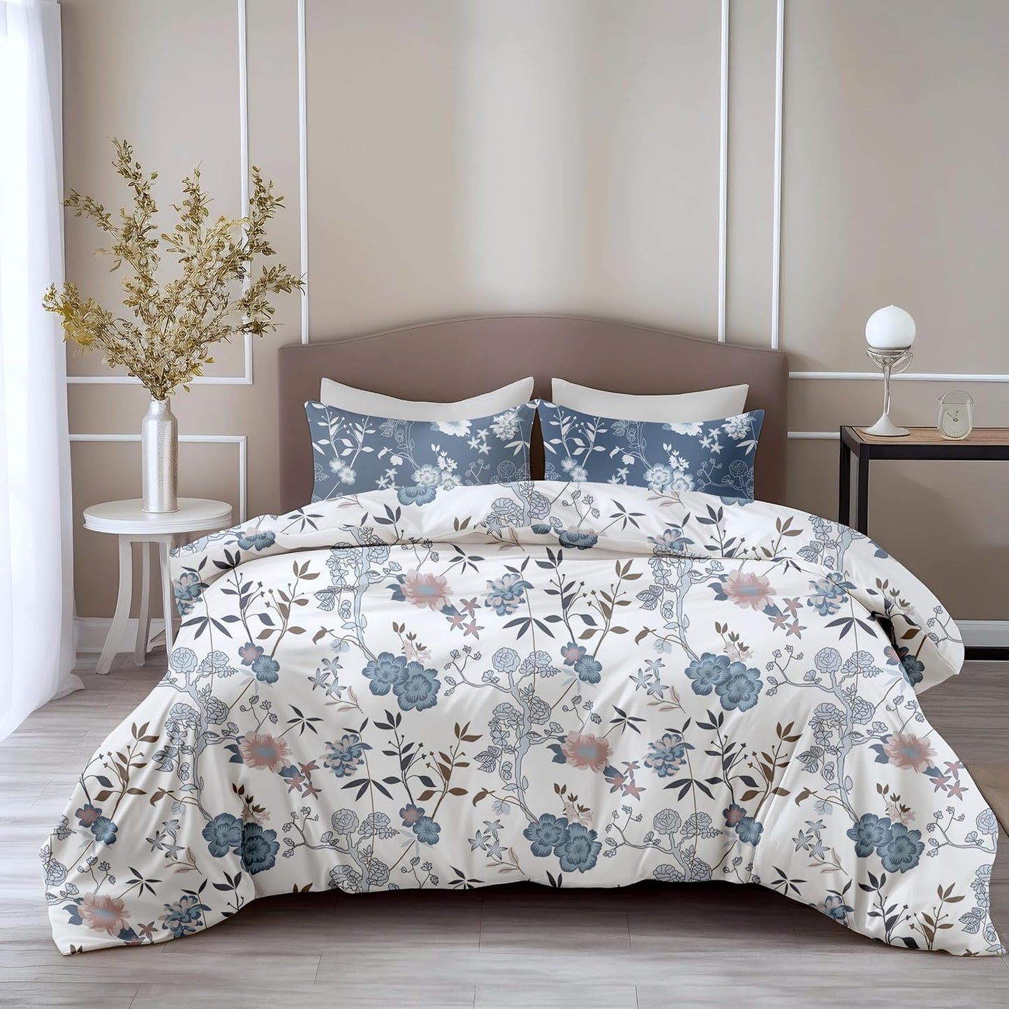 Cotton Bedsheet Set - 144TC Soft & Breathable - Double Bed with 2 Pillow Covers (88x90 In)