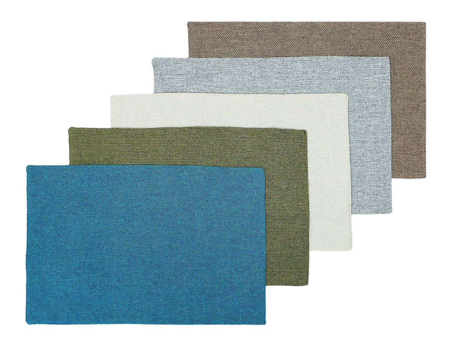 Dazzling Jute Polyester Heat-Resistant Table Placemat Cloths 12"x18" Set of 4 | Dining Bedside Shelf Mats Home Decor