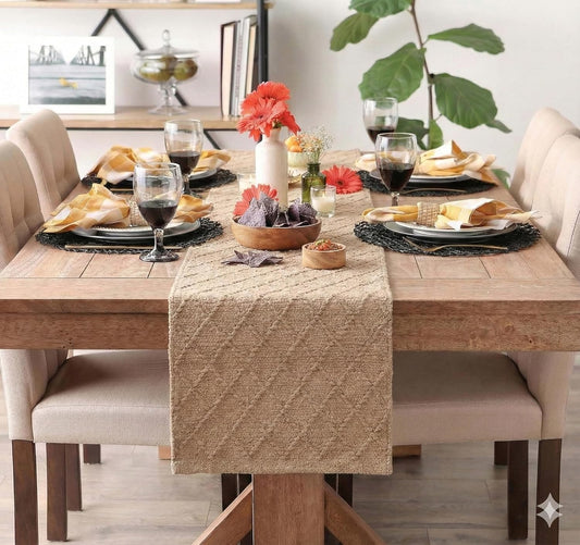 Table Runner – Eco-Friendly Natural Fiber – Handcrafted Weave – 13x72 Inch