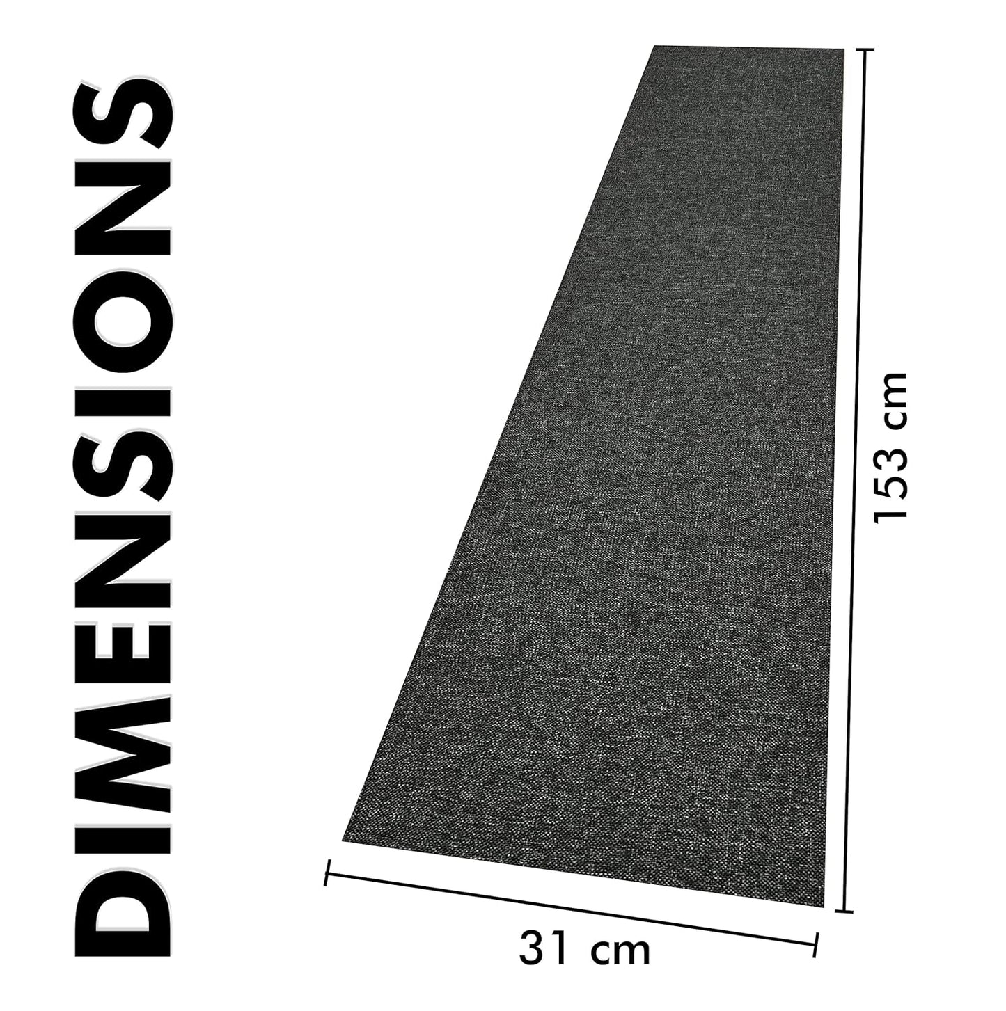 Jute Protective Washable Dining Table Runner (12 X 60 Inches) | Black Kitchen Linen Home Decor