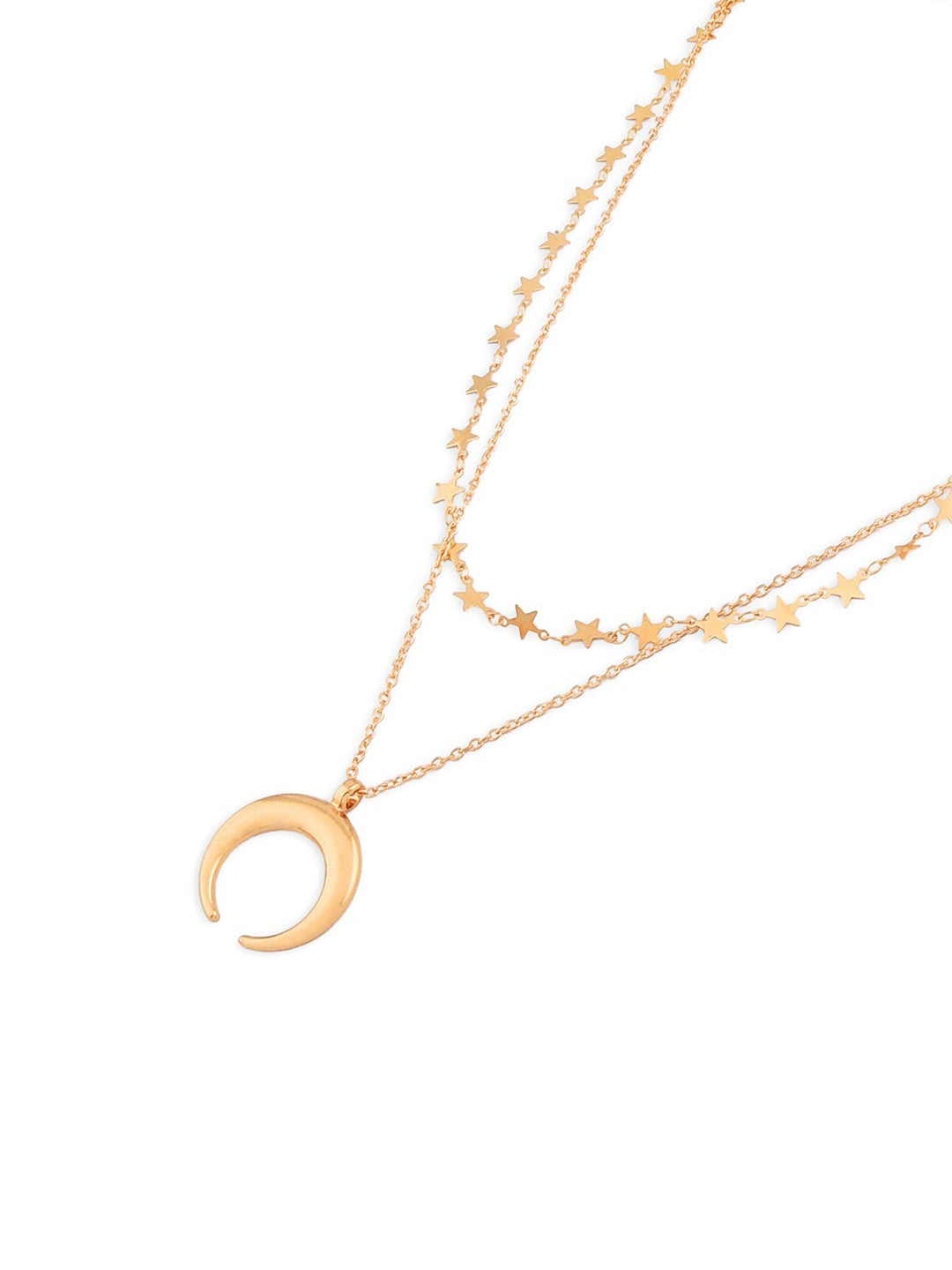 Two-Layered Gold-Plated Necklace – Alloy – 33 cm