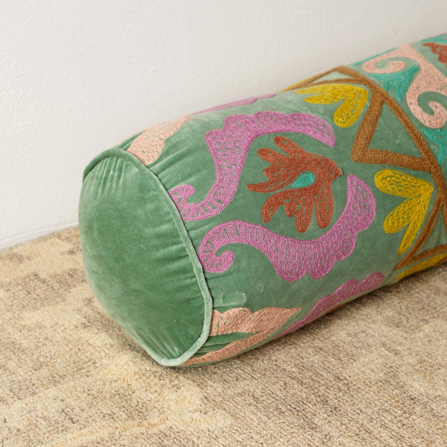 Suzani Embroidered Bolster