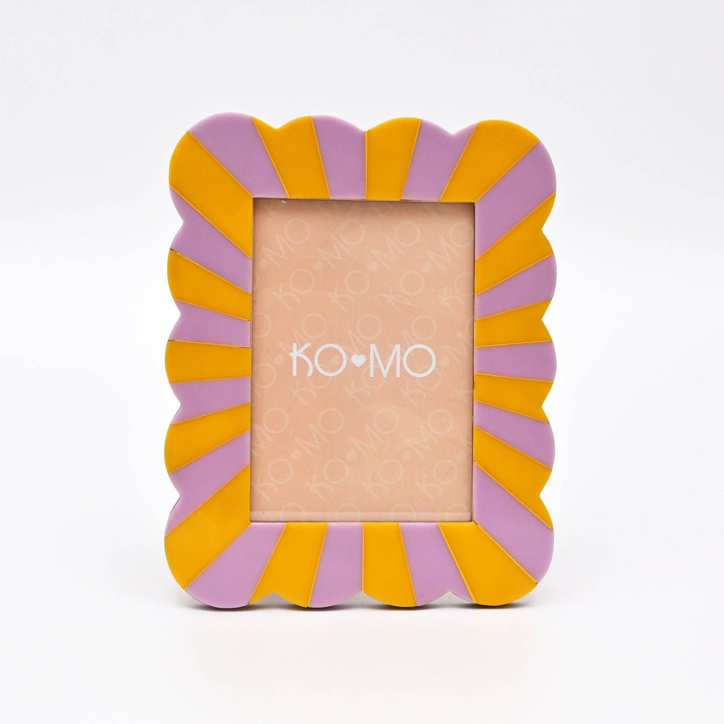 Purple & Orange Scallop Resin Photo Frame 5x7 Inch