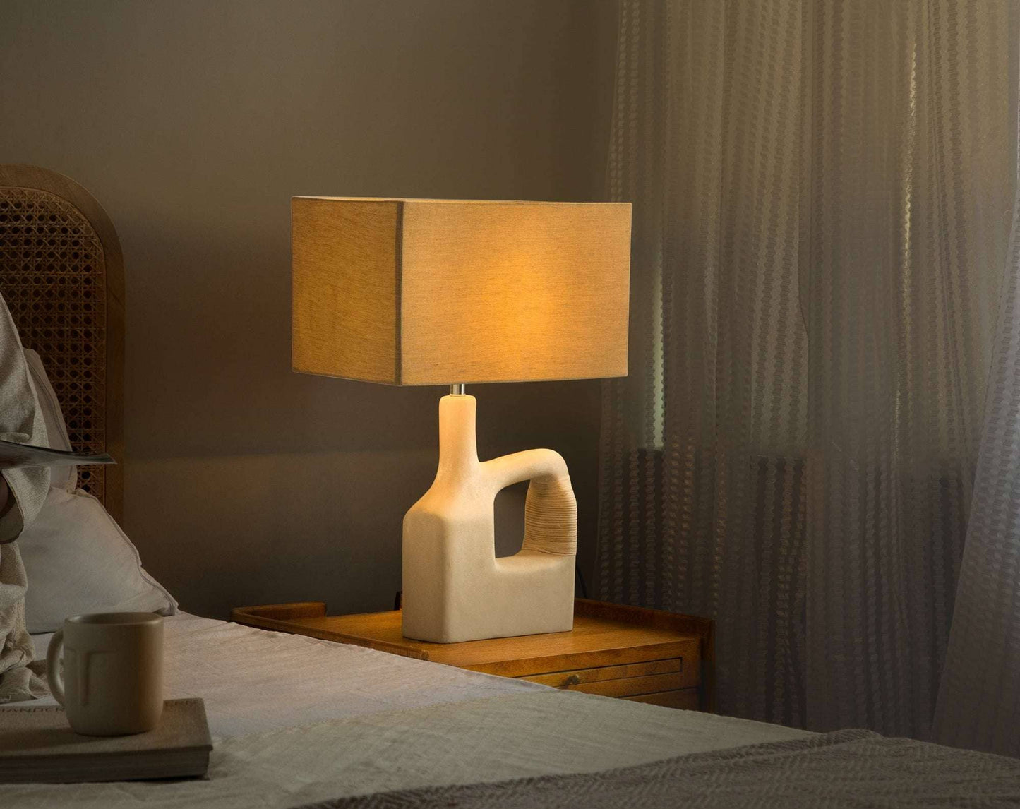 Sarafay Large Handcrafted Ecomix Table Lamp with Shade