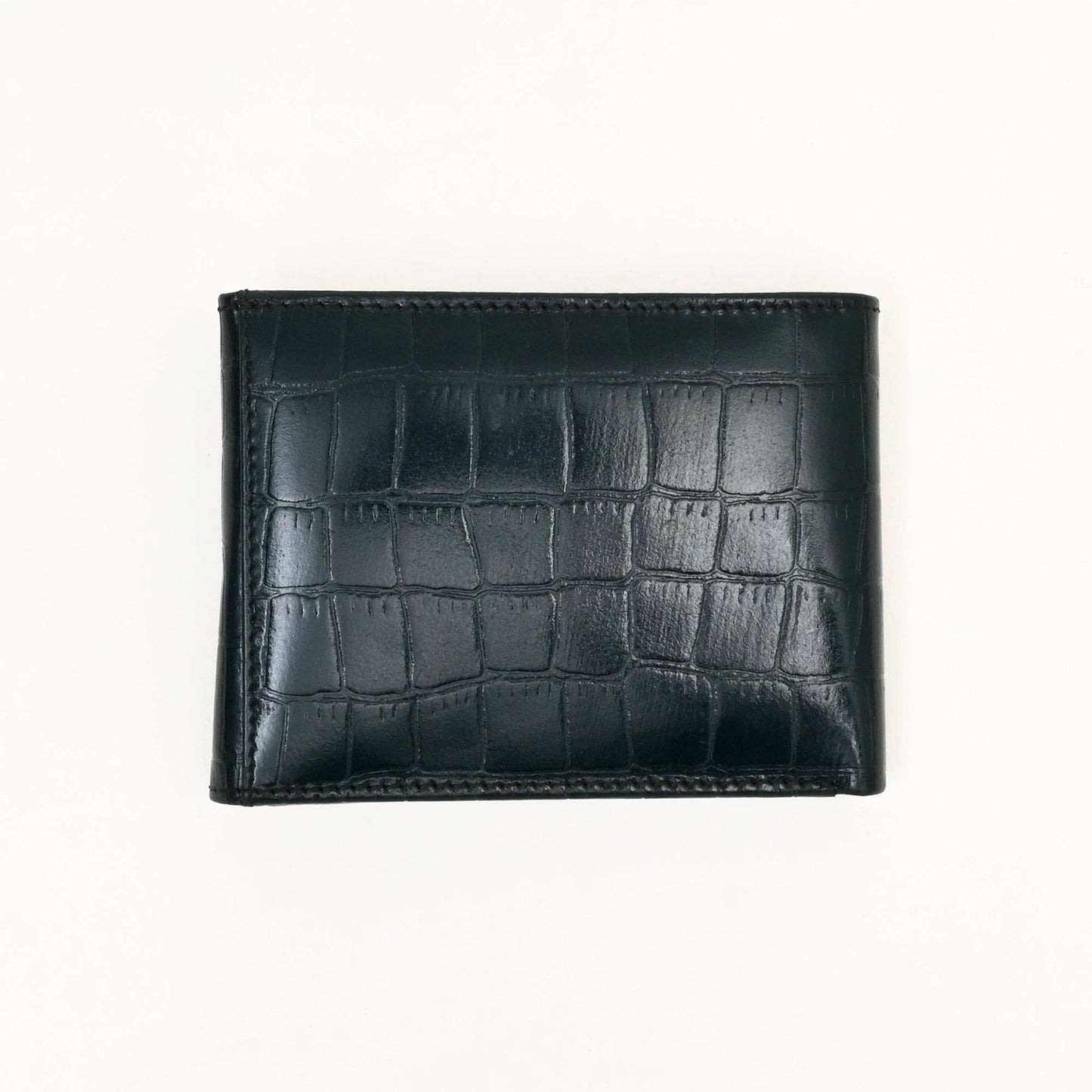 Men’s Leather Wallet Premium Croc-Look Slim Wallet