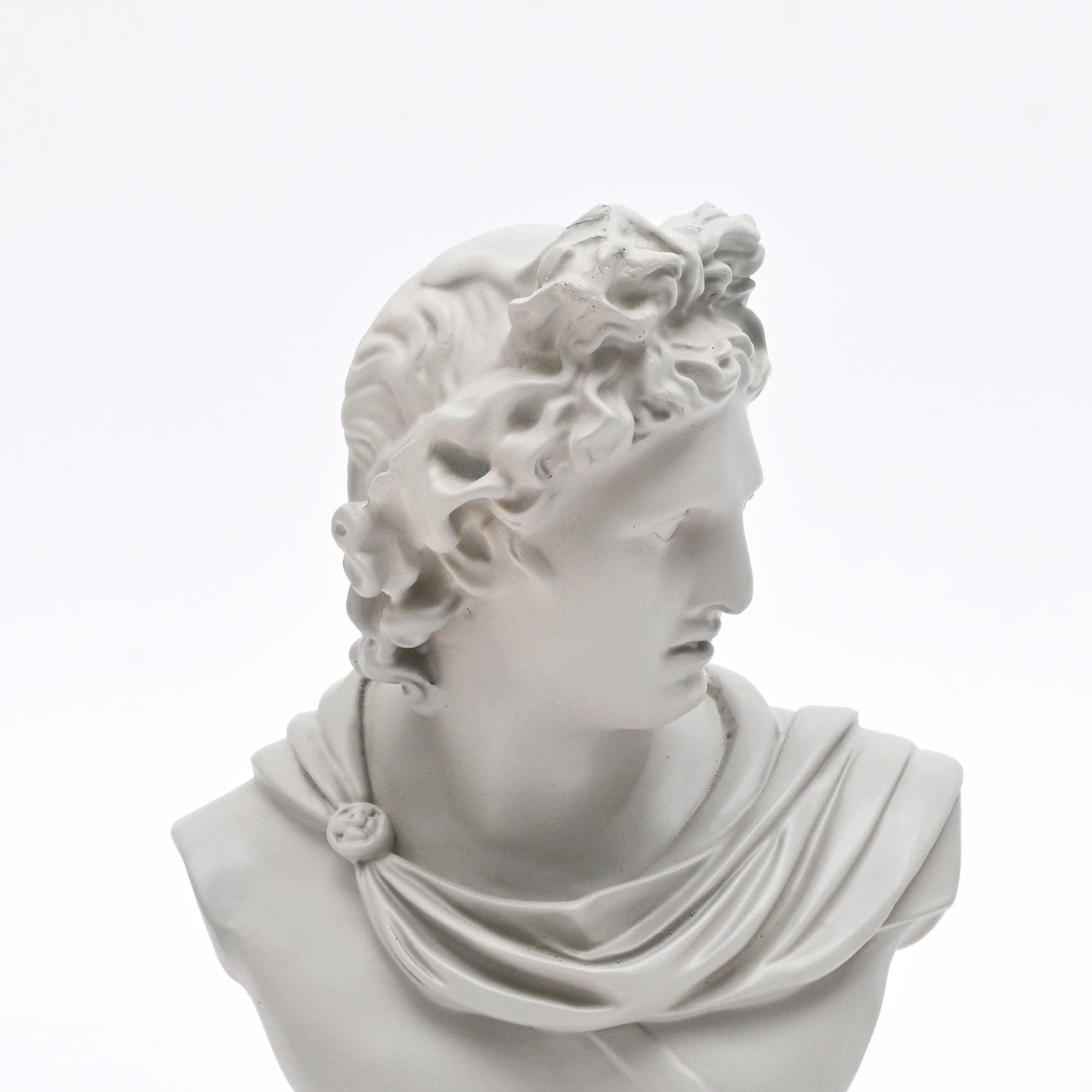 Grey Classical Greco-Roman Bust Sculpture, Matte Finish