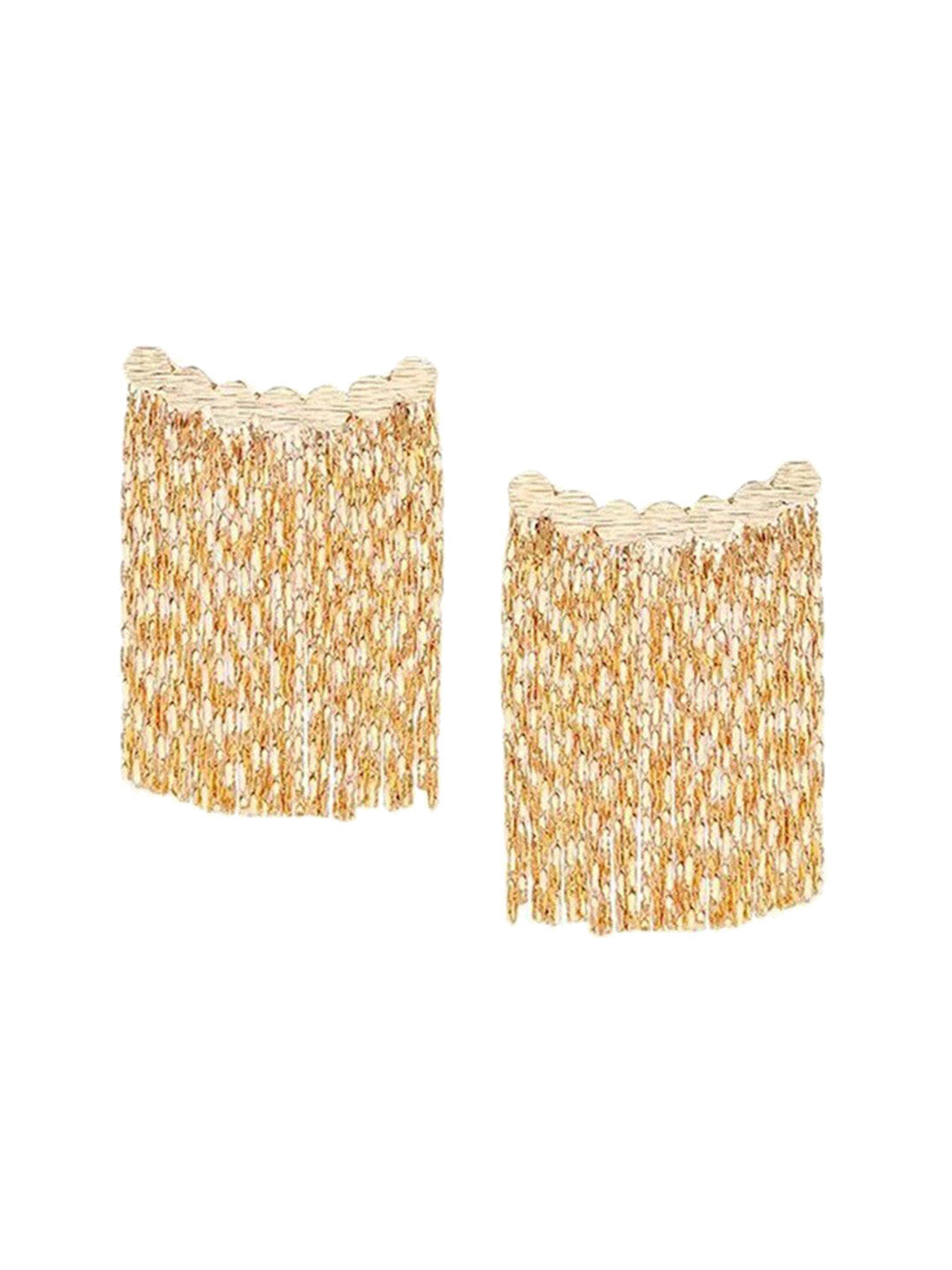 Gold-Plated Drop Earrings – Fashion Jewellery – Contemporary Style – 4 Cm Length