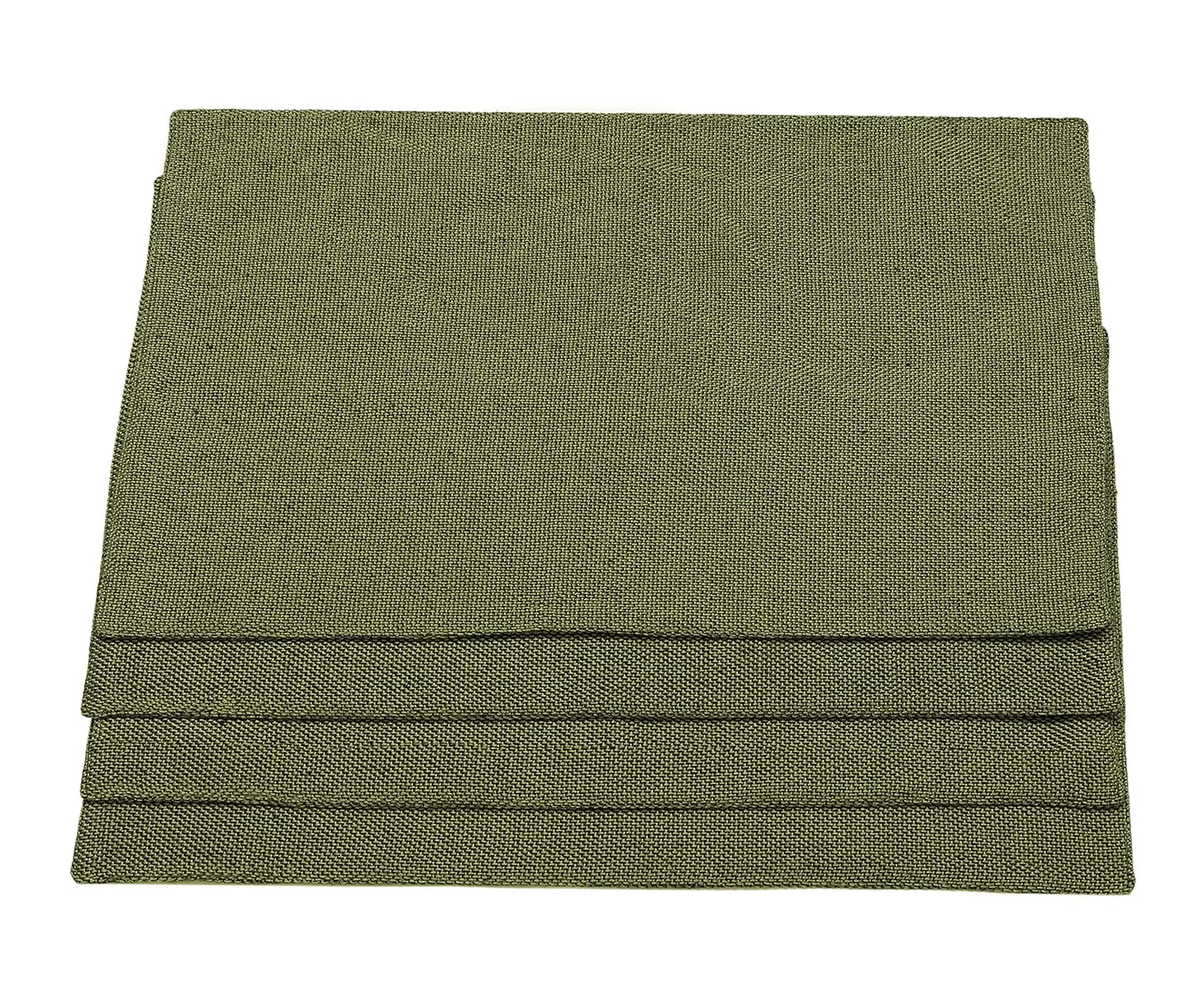 Dazzling Jute Polyester Heat-Resistant Table Placemat Cloths 12"x18" Set of 4 | Dining Bedside Shelf Mats Home Decor