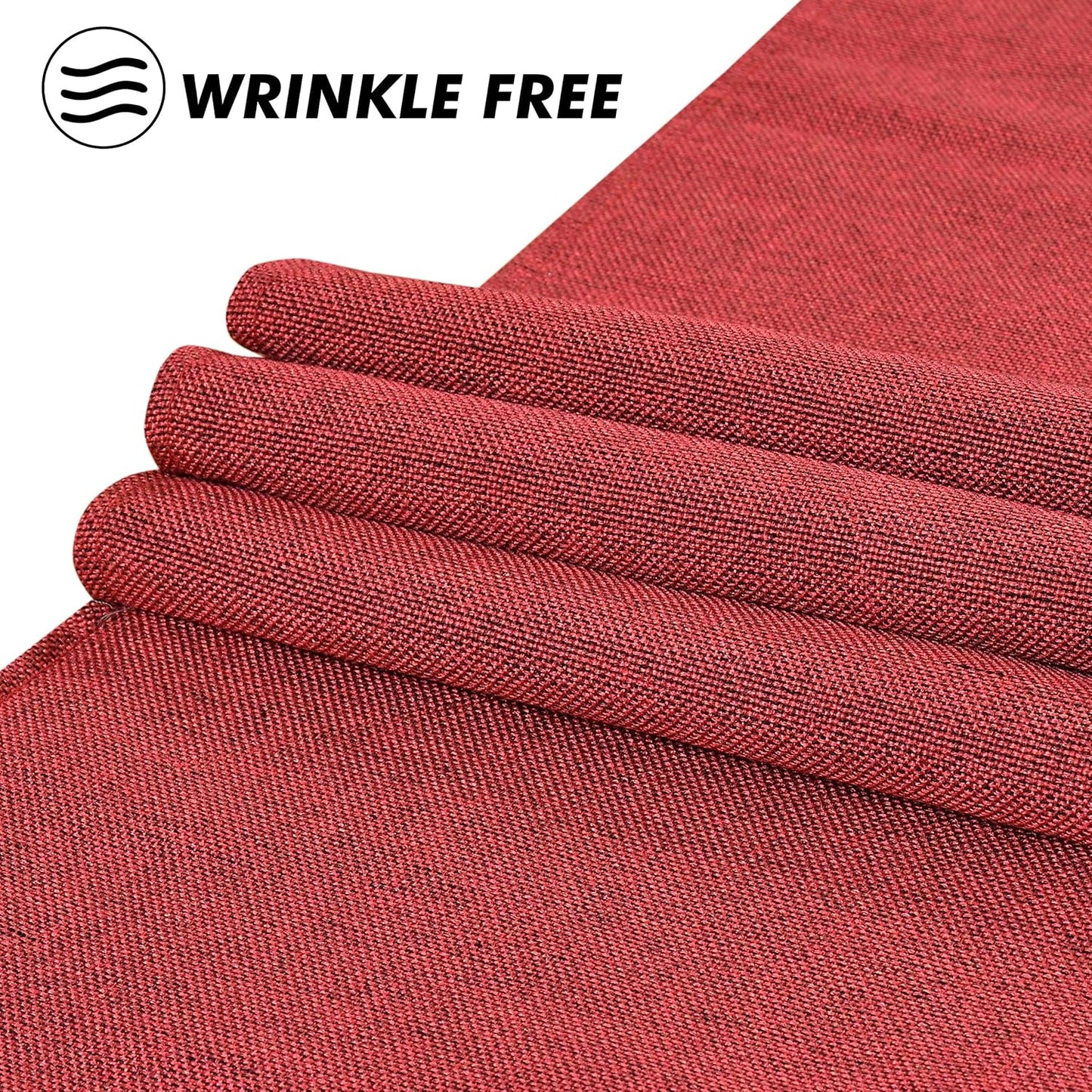 Jute Dining Table Runner (12x60 Inches) - Maroon, Washable Poly Jute Home Decor