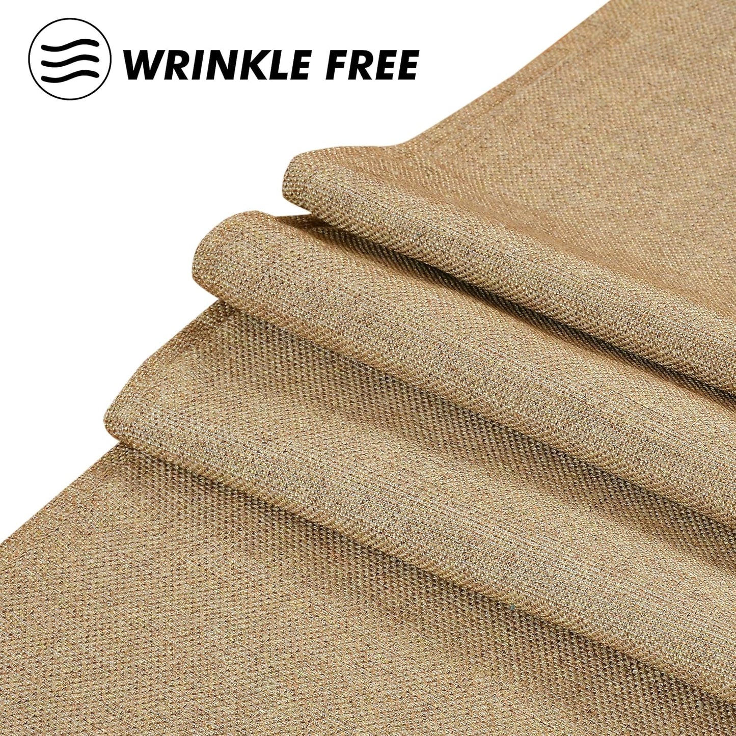 Beige Jute Dining Table Runner, 12x60 Inch | Washable Kitchen Home Decor, Spill & Heat Protection