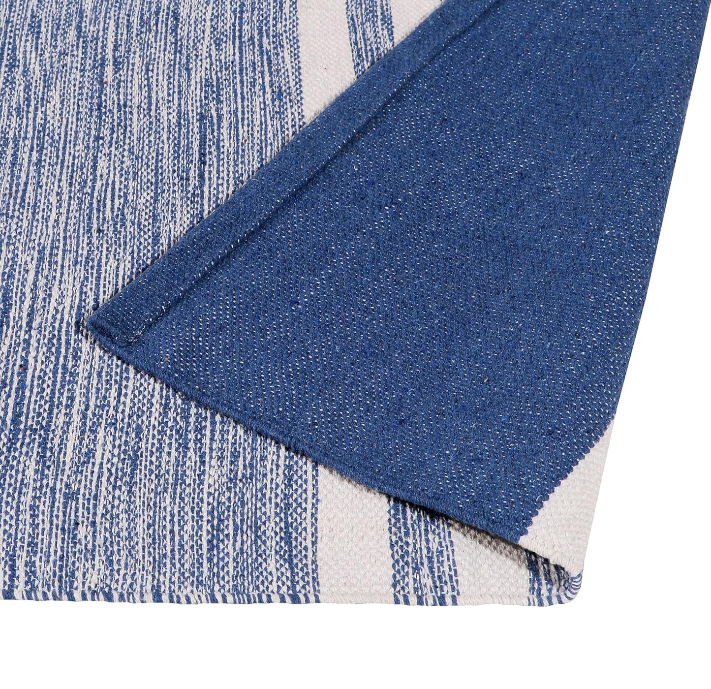 Hand Woven 100% Natural Cotton Rug 2x5 ft | Modern Designer Carpet Runner Bedroom Living Room