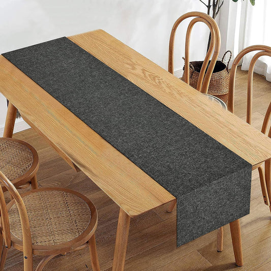 Jute Protective Washable Dining Table Runner (12 X 60 Inches) | Black Kitchen Linen Home Decor
