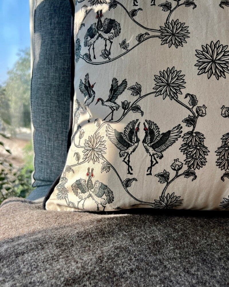 Trung-Trung Karpo | Stork Dance Cushion Cover
