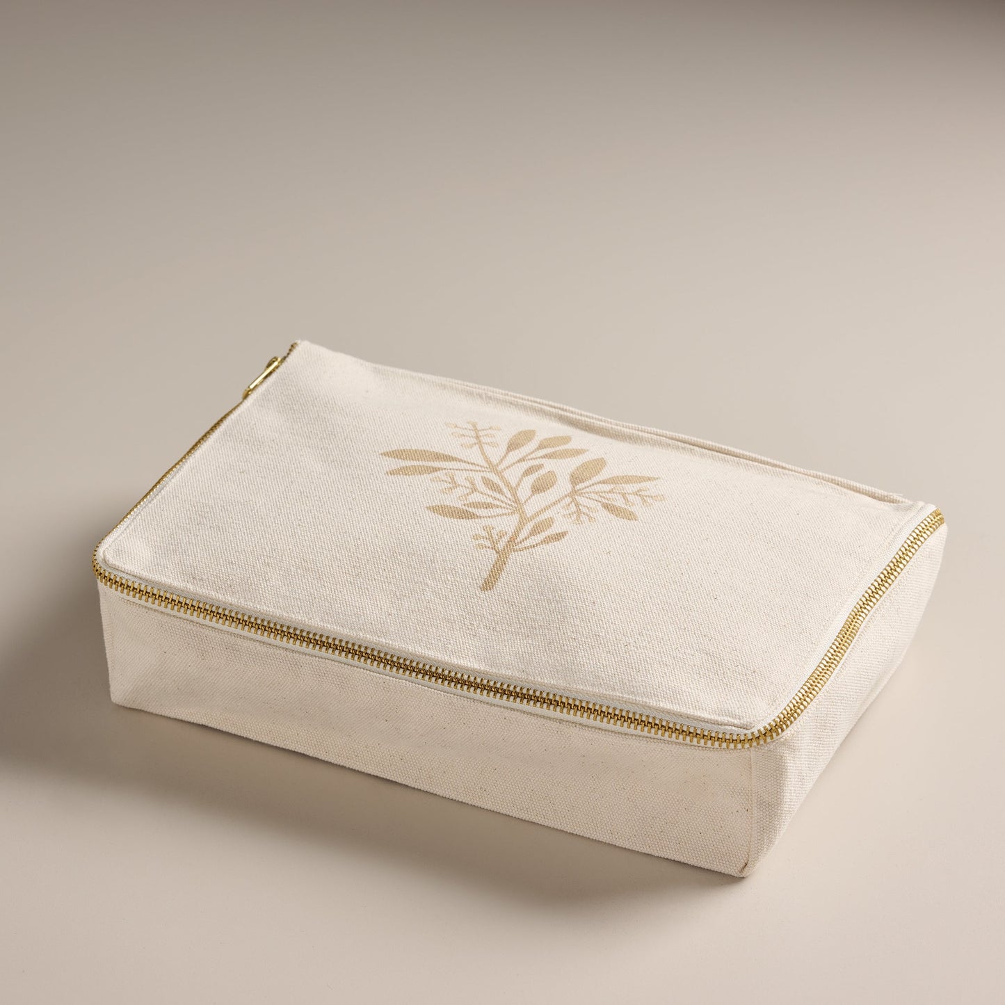 Pouch | Natural Canvas Burlap Tab