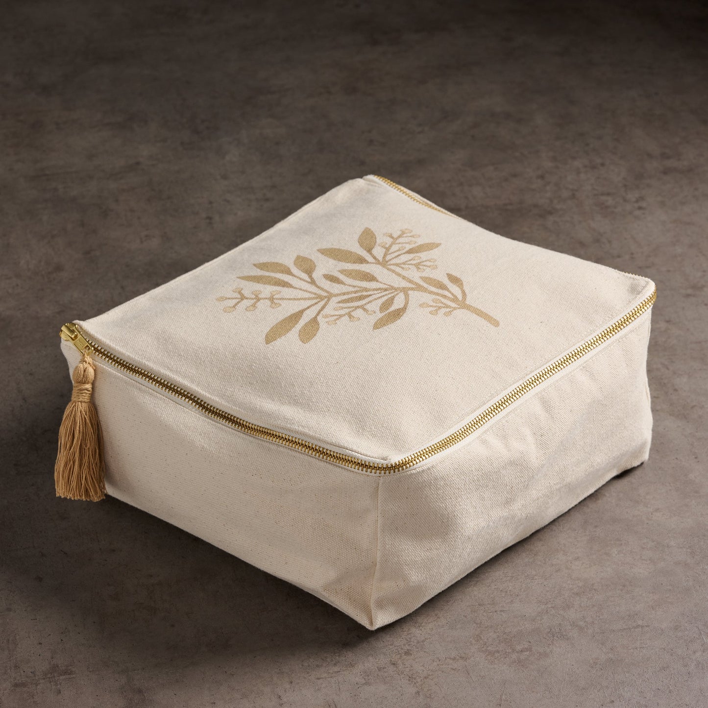 Pouch | Natural Canvas Burlap Tab