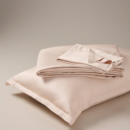 Bedsheet | Bamboo Sateen Soft Breathable | Blush With 2 Pillow Shams