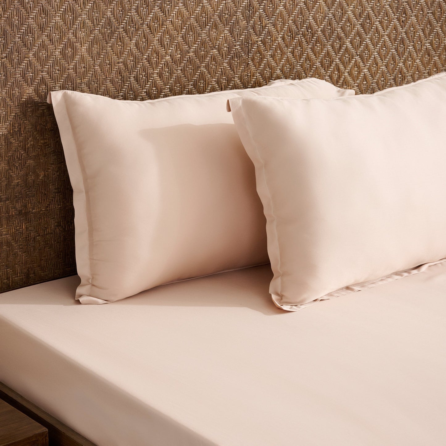 Bedsheet | Bamboo Sateen Soft Breathable | Blush With 2 Pillow Shams