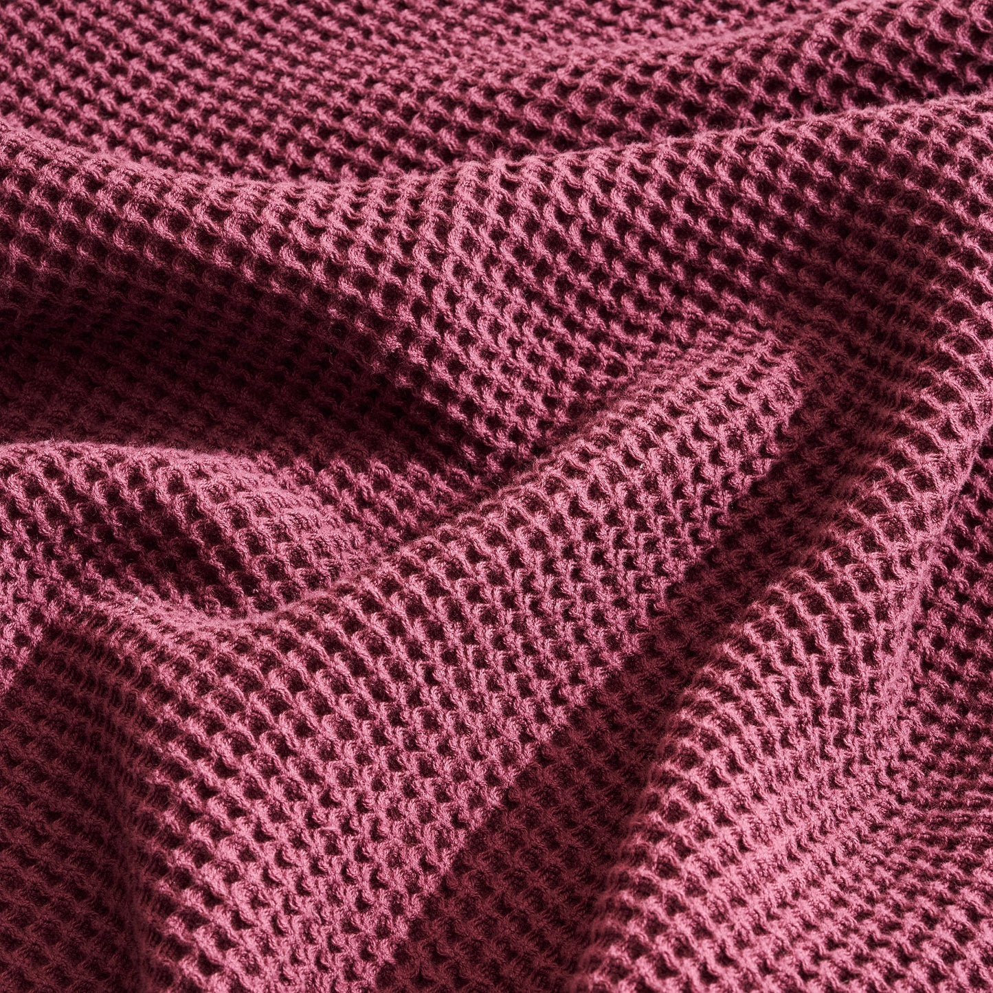 Throw Blanket | Cotton Waffle Soft Breathable | Stitched Edges