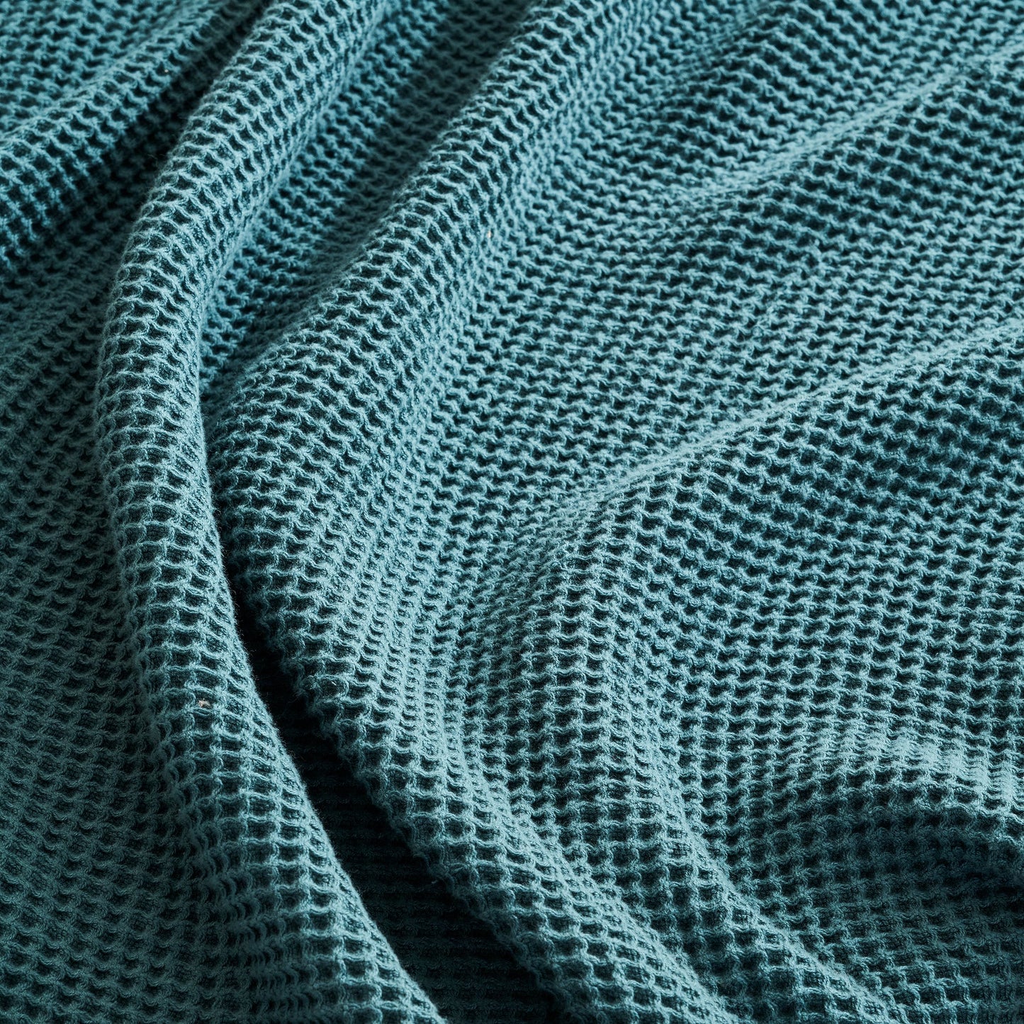 Throw Blanket | Cotton Waffle Soft Breathable | Stitched Edges