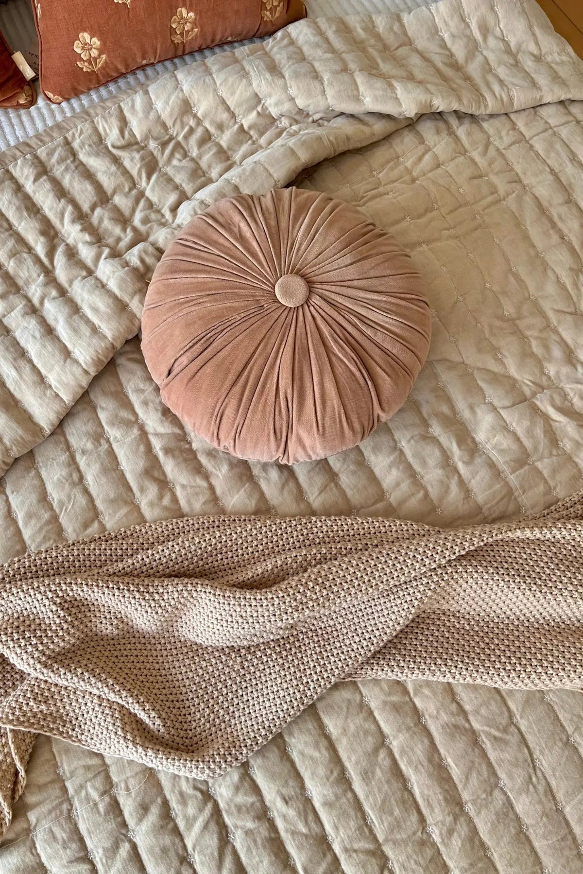 Beige Moss Knit Throw SanctuaryLiving