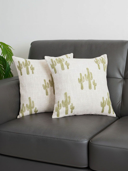 Decorative Pillow Shams – Home Textiles – Breathable Cotton – Square 2-Pack
