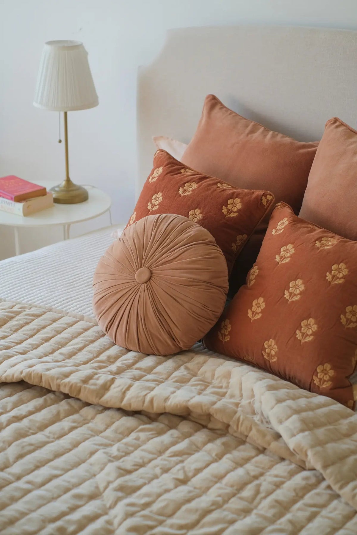Cuddle Spice Velvet Round Cushion SanctuaryLiving