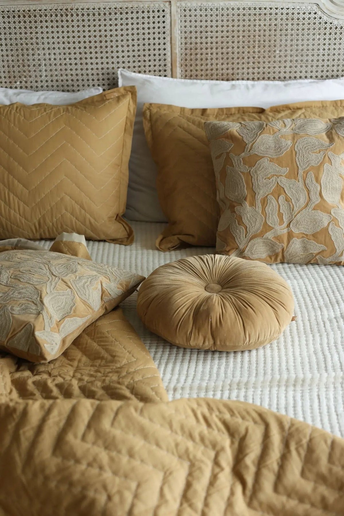 Cuddle Sand Velvet Round Cushion SanctuaryLiving