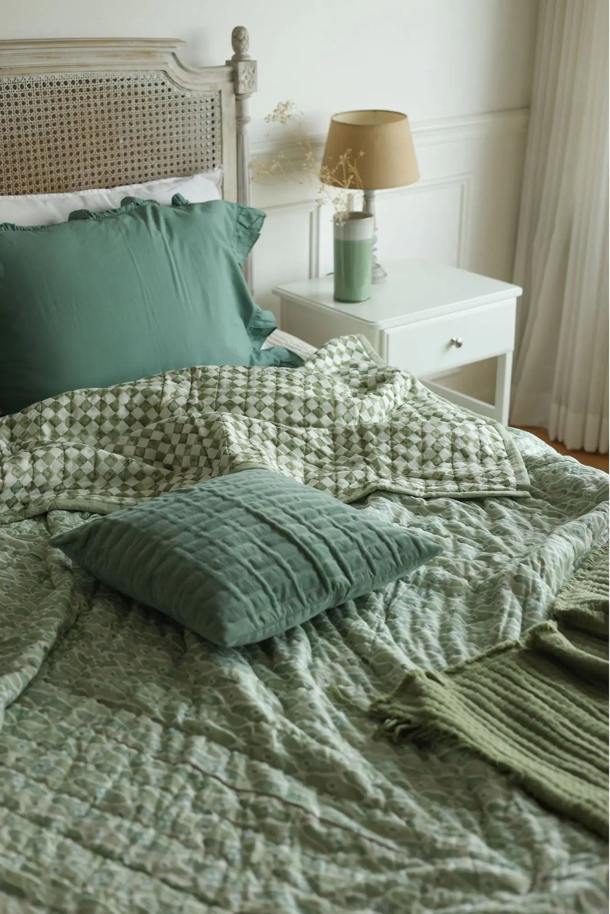 Twig Eucalyptus Embroidered Velvet Cushion Cover SanctuaryLiving