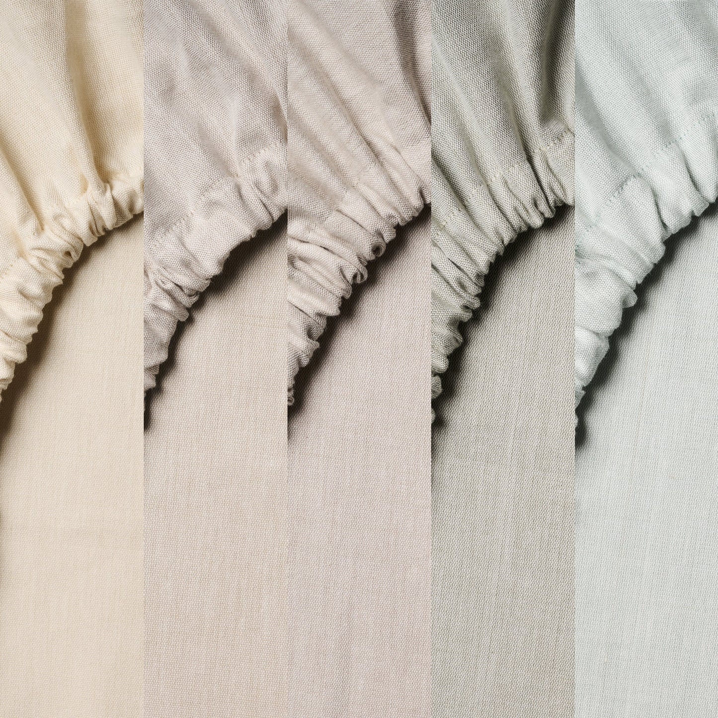 Bedsheet | Cotton Bamboo Chambray Weave | Birch with 2 Pillow Shams