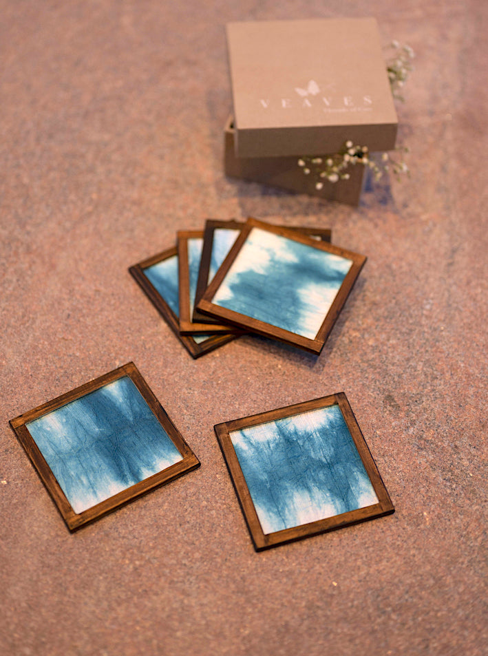 Georgina Handwoven Coasters - Set of 2 pcs with Coaster Holder