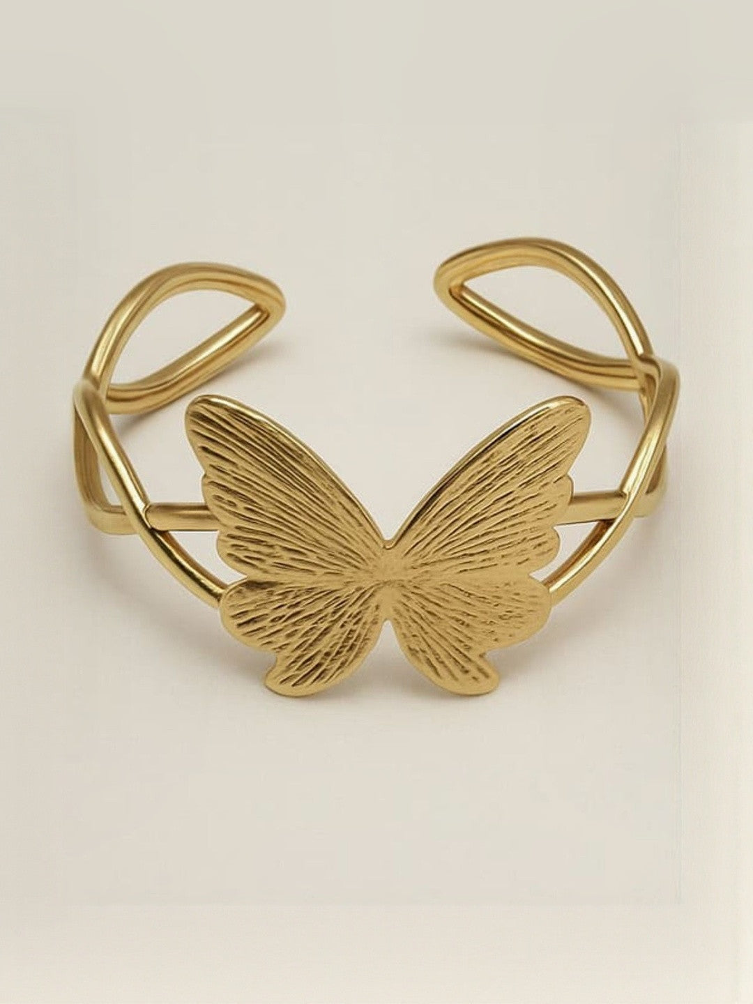Gold-Plated Cuff Bracelet – Jewellery Accessory – Durable Stainless Steel – 17.78 cm