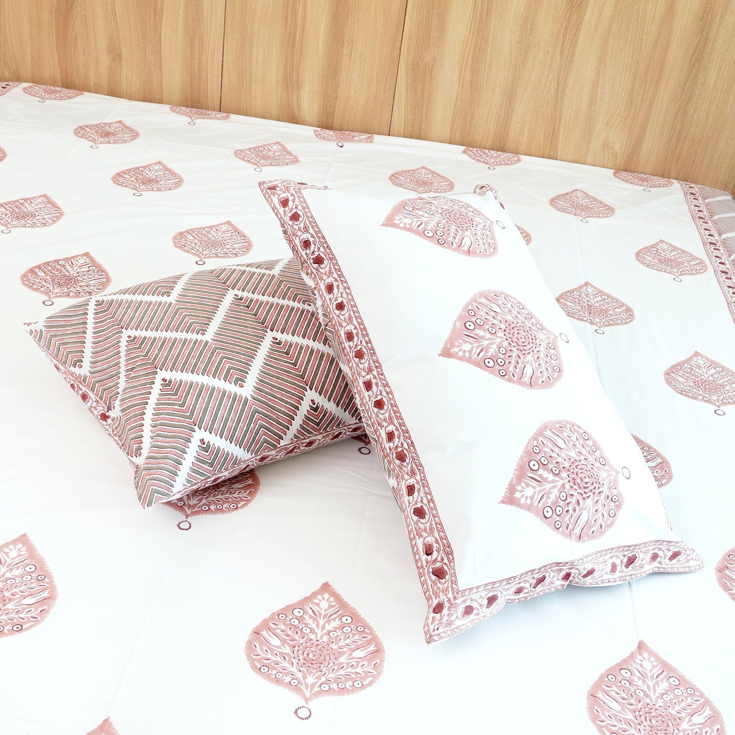 Bedsheet | Cotton Handblock Rajasthani | 3 Piece Set