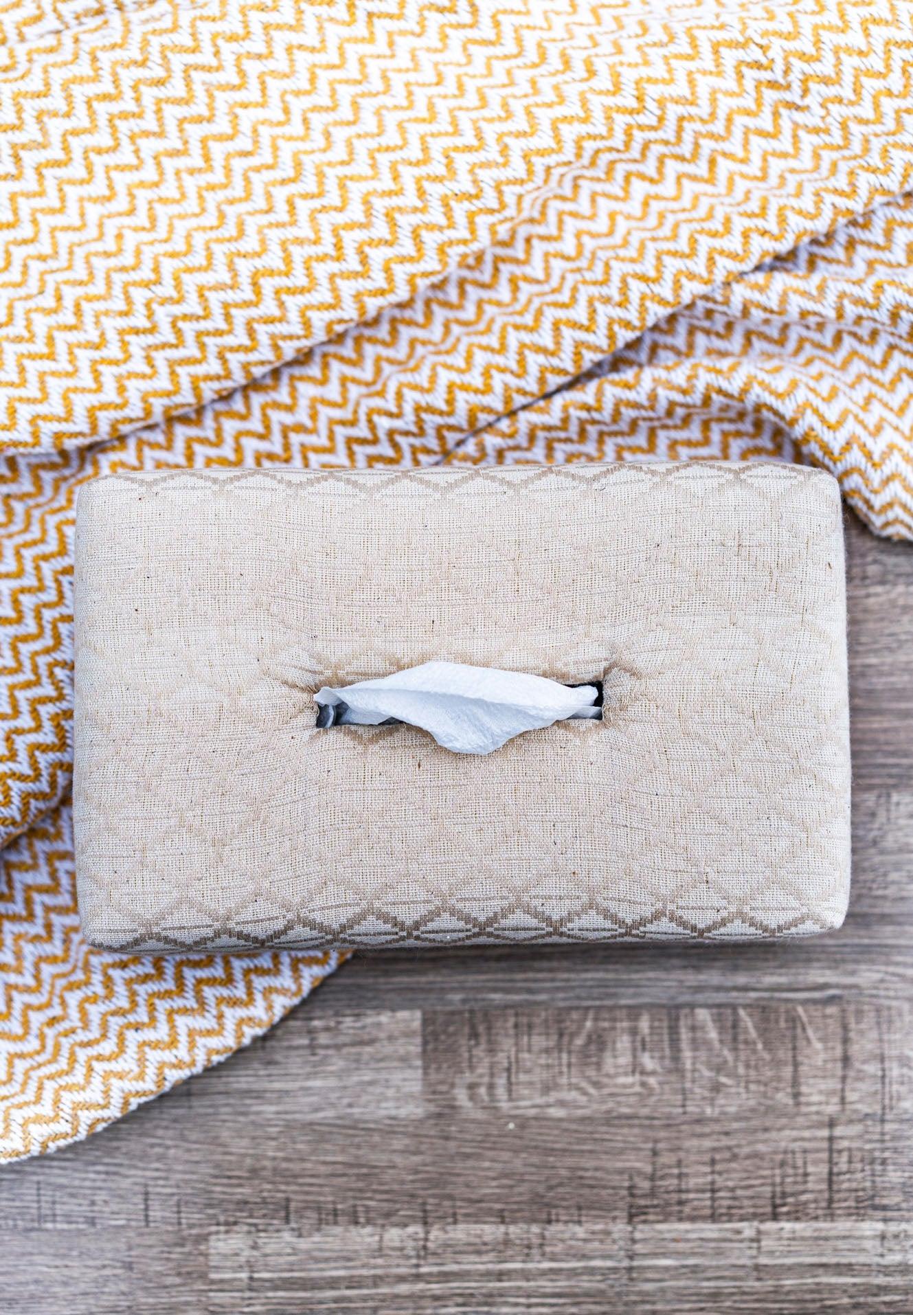 Ovation Hand Woven Khadi Cotton Tissue Box