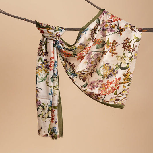 Scarf | Bamboo Modal Silky Soft | Botanical Whispers