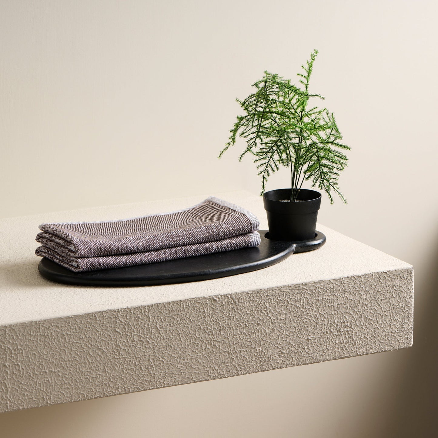 Earth Stucco |  Cotton Bamboo | Hammam Terry | Hand Towel