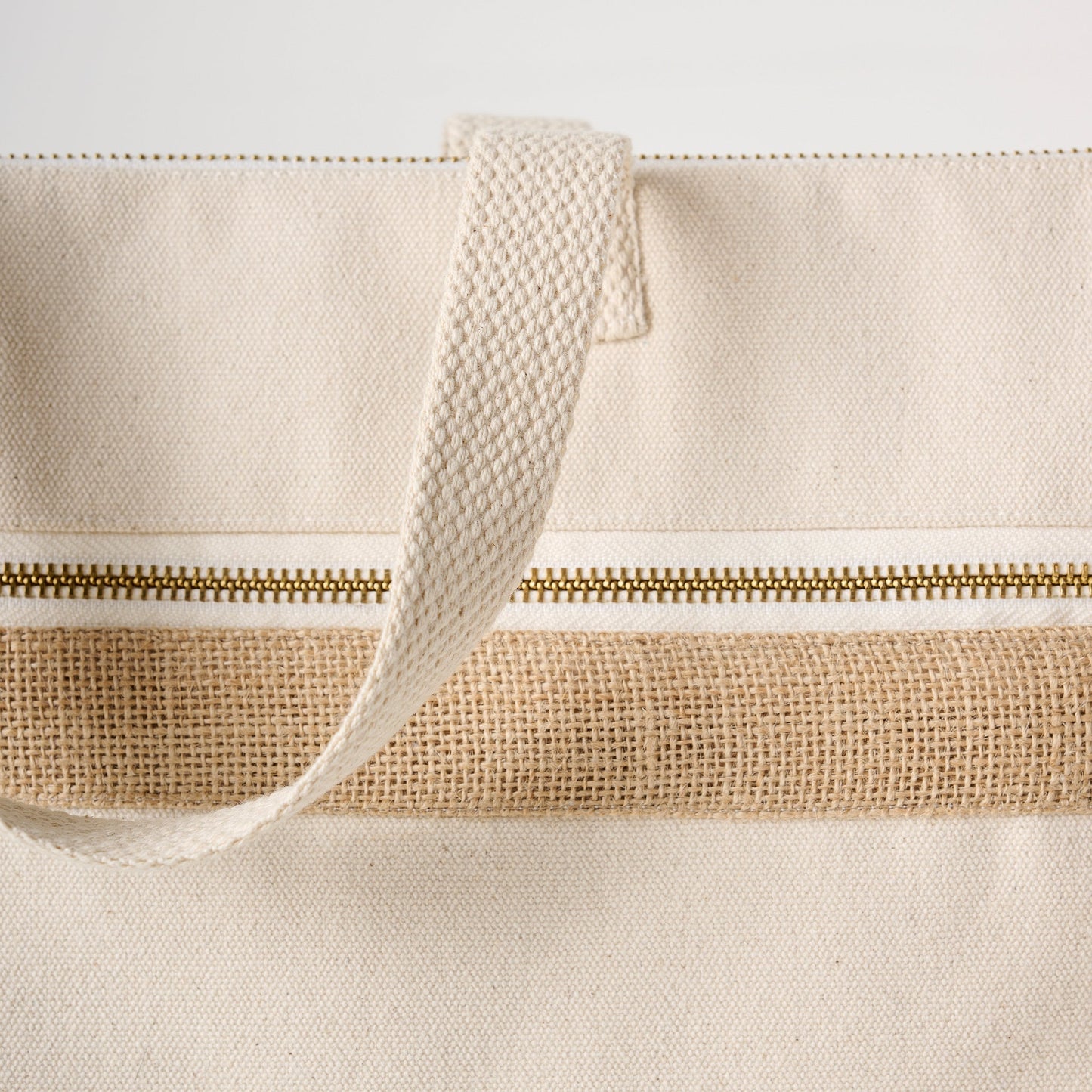 Laptop Bag | Cotton Canvas Jute Accent