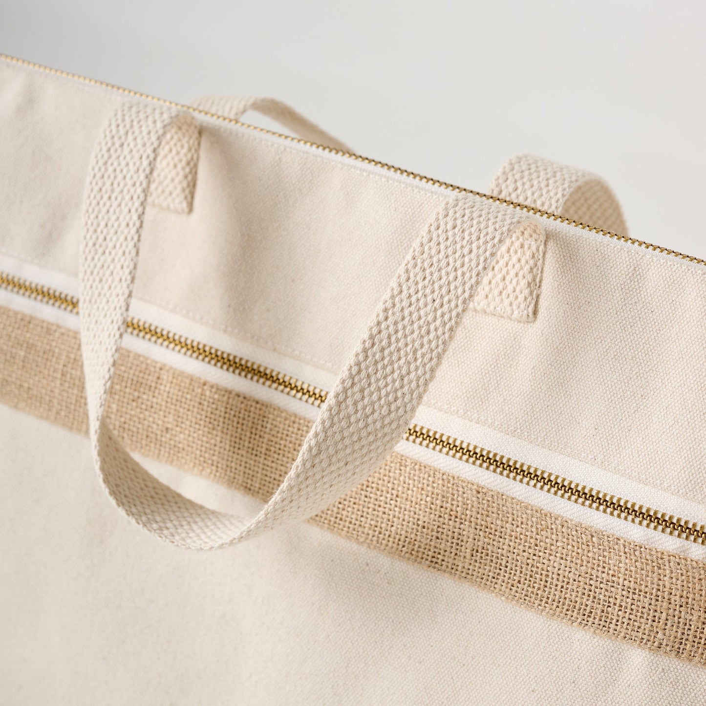 Laptop Bag | Cotton Canvas Jute Accent