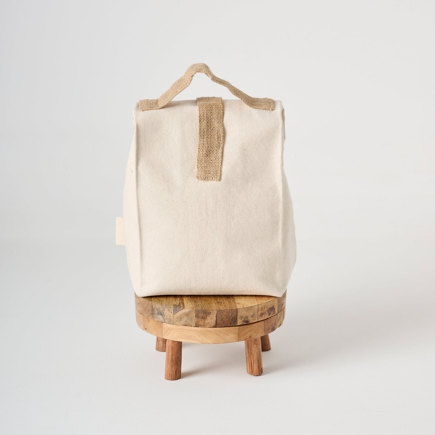 Bag | Canvas Jute Lunch Button