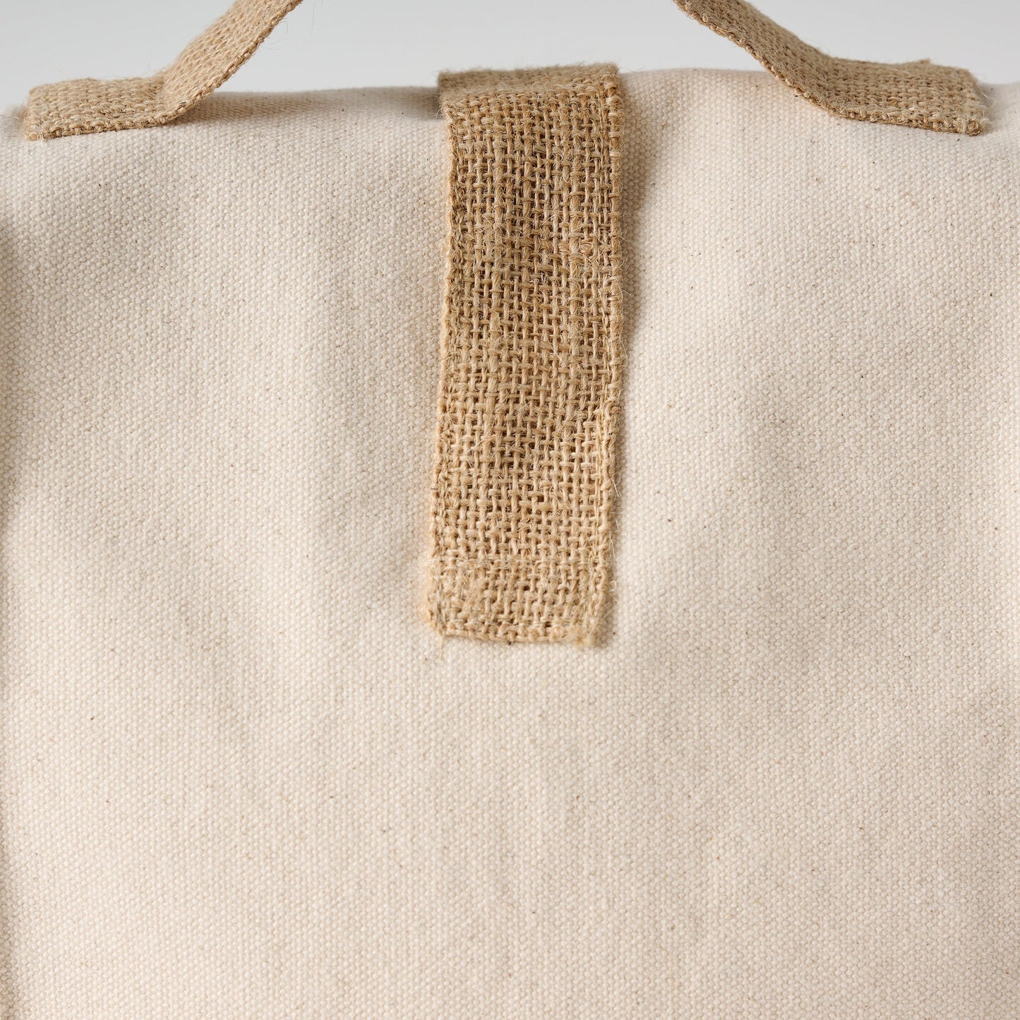 Bag | Canvas Jute Lunch Button