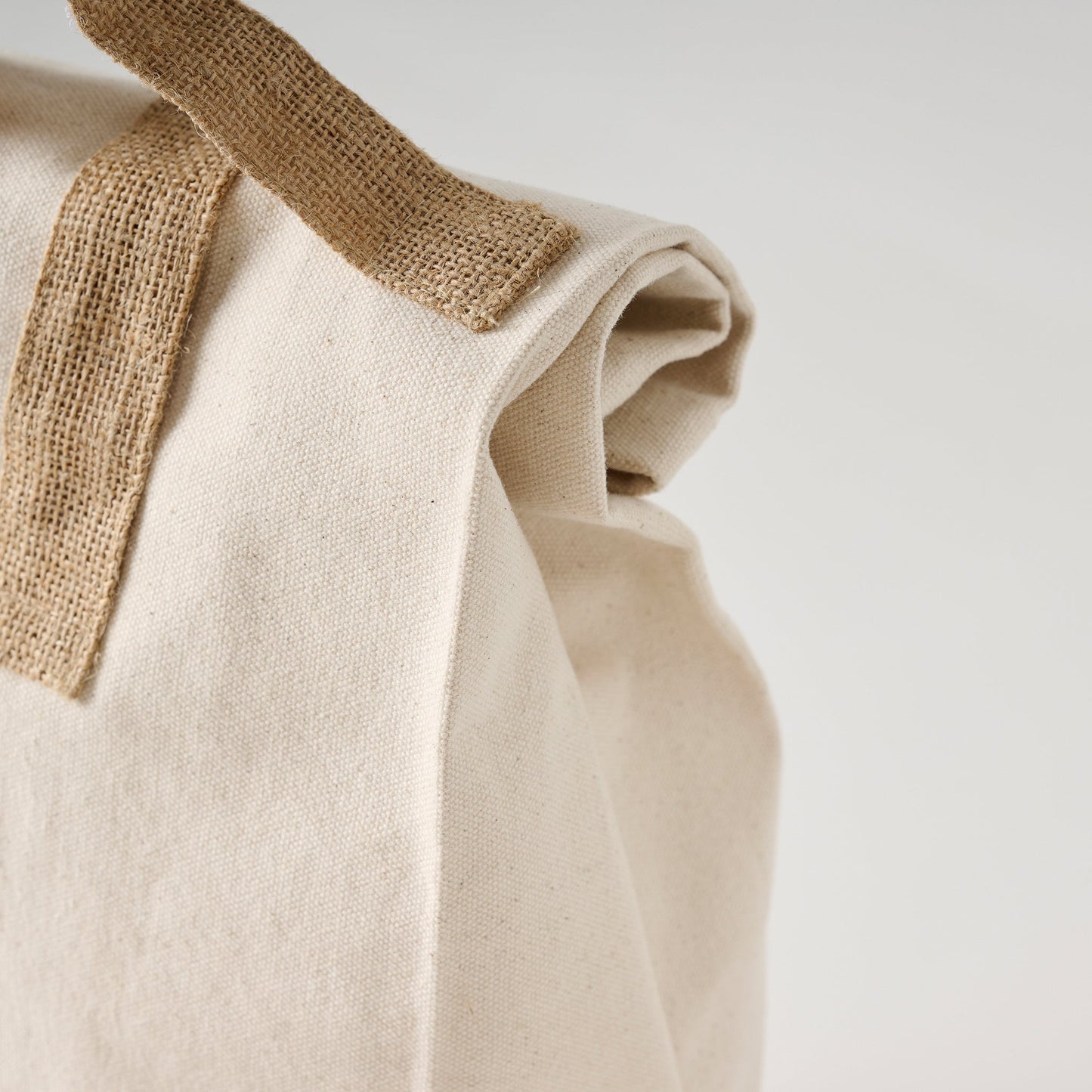Bag | Canvas Jute Lunch Button