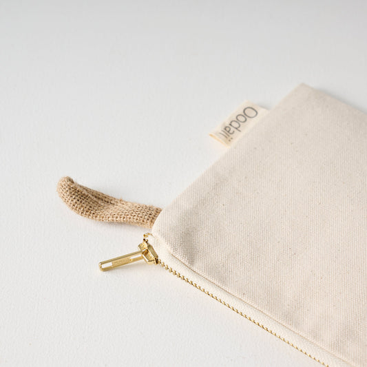 Pouch | Canvas Burlap Finger Tab
