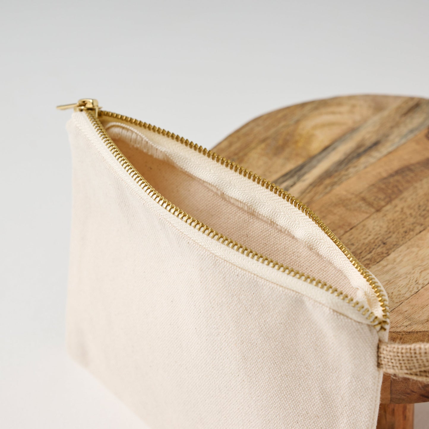 Pouch | Canvas Burlap Finger Tab