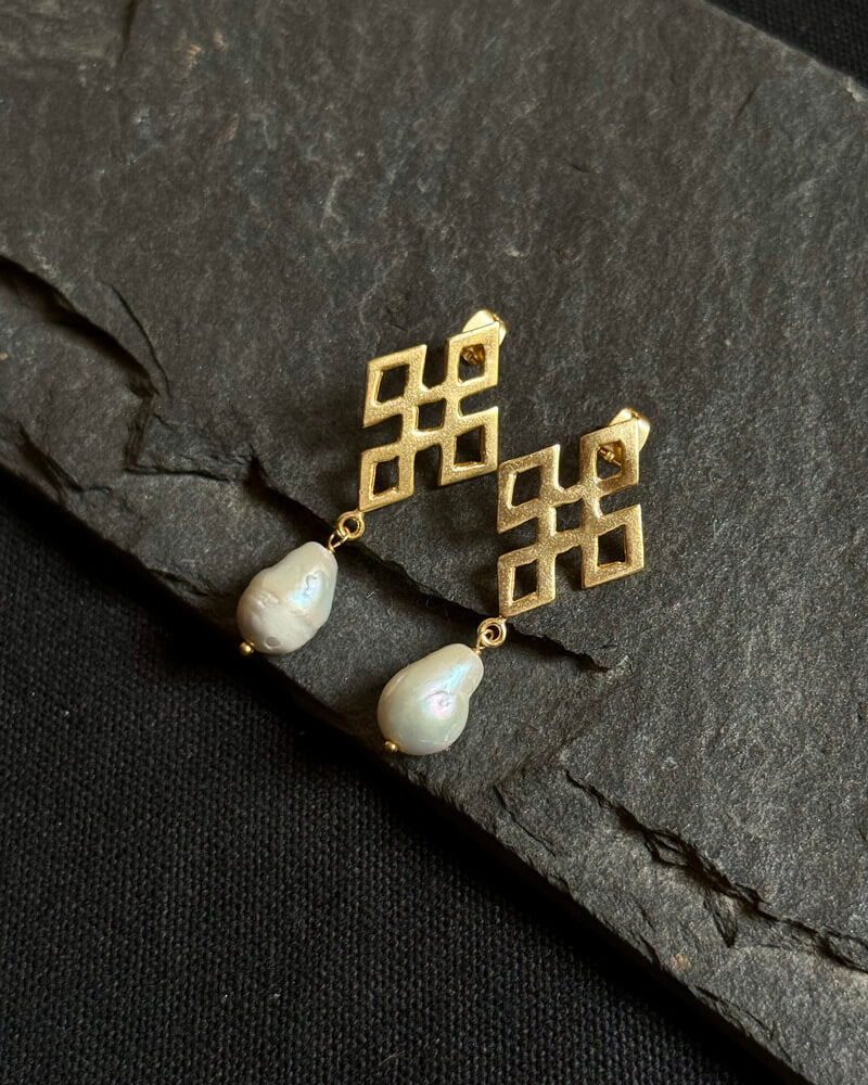 Namkha Studs with Pearl