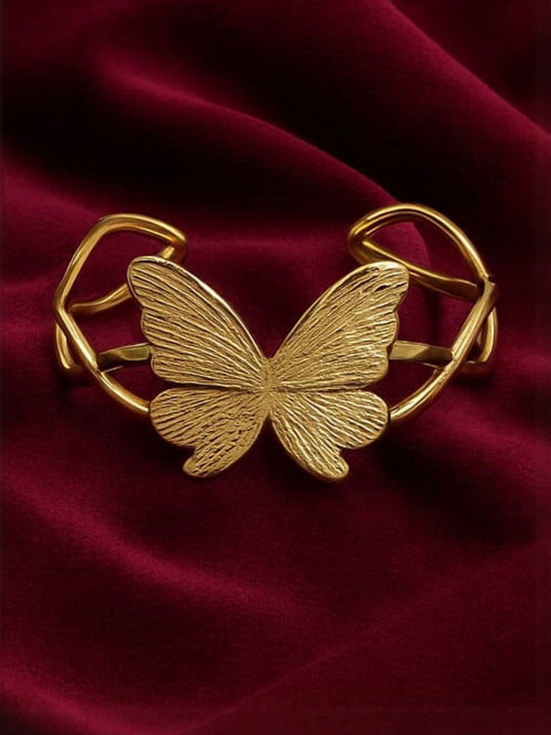Gold-Plated Cuff Bracelet – Jewellery Accessory – Durable Stainless Steel – 17.78 cm
