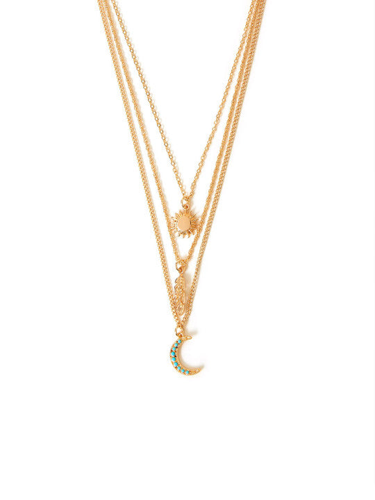 Multi-Layer Chain – Fashion Neckwear – Gold-Tone Alloy
